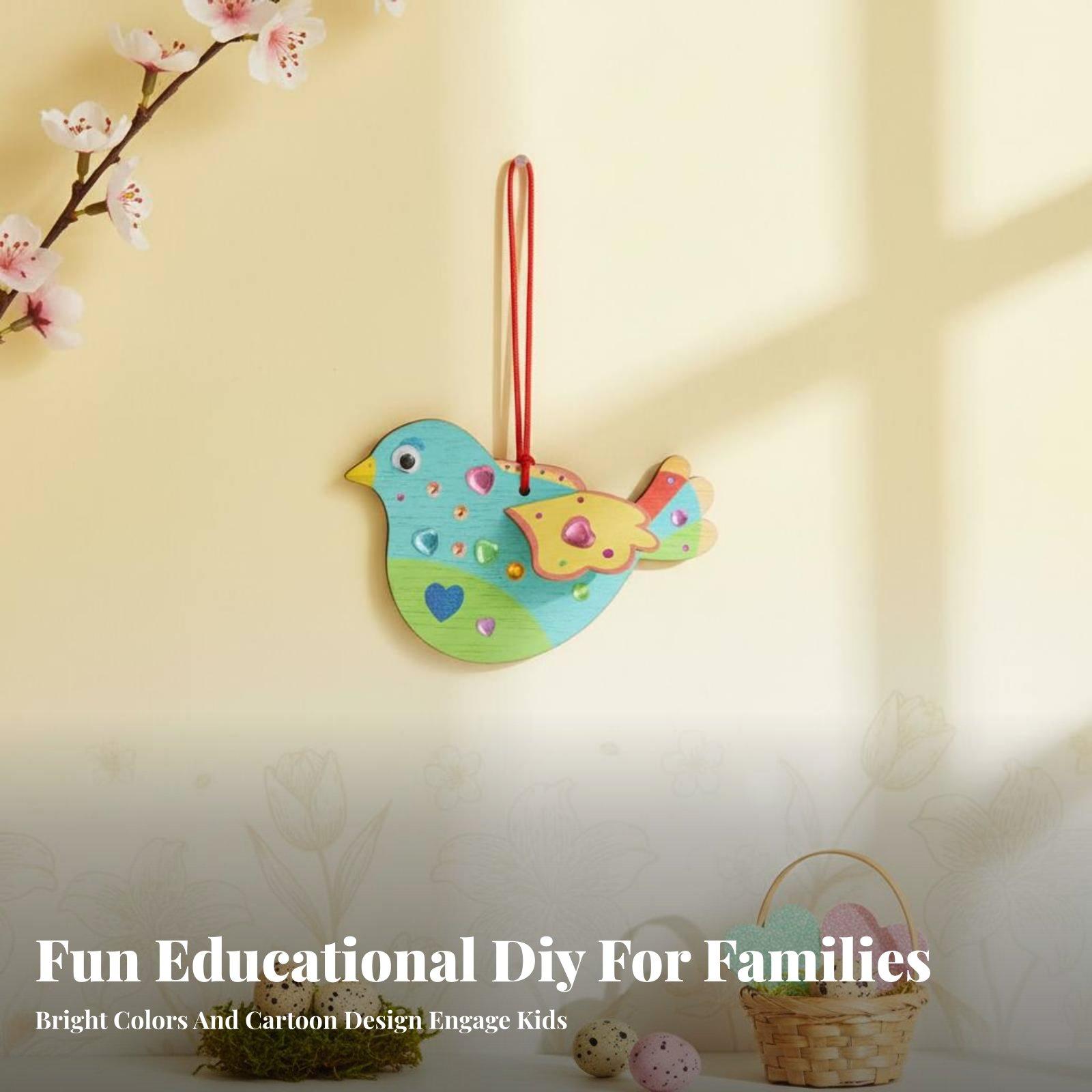 DIY Wooden Bird Ornament Craft - Kids Education Activities recension och pris