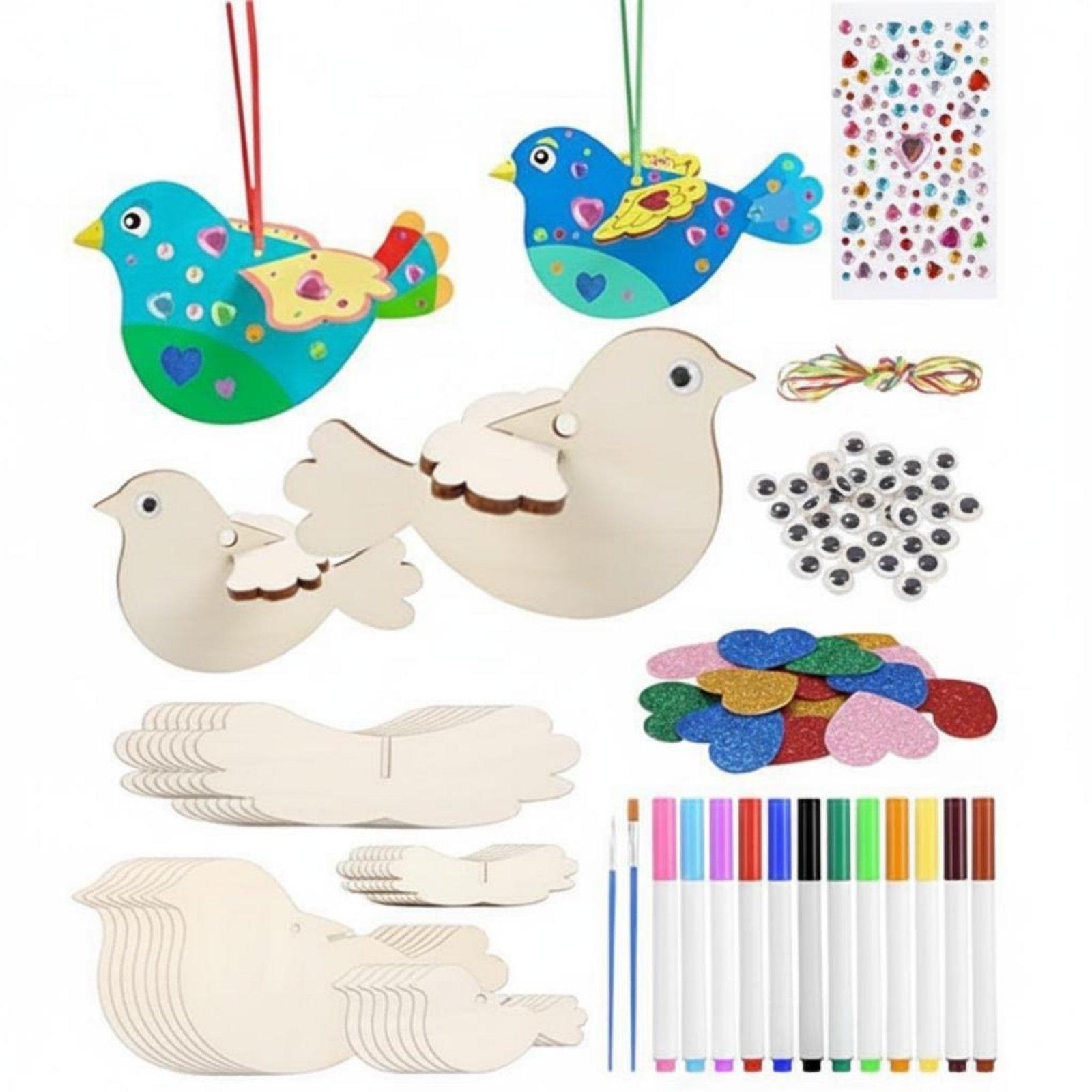 DIY Wooden Bird Ornament Craft - Kids Education Activities recension och pris