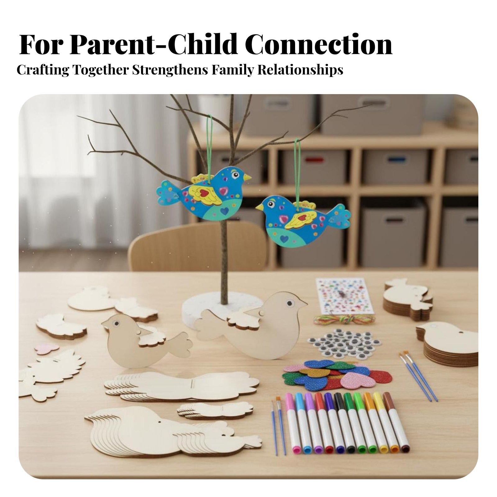 DIY Wooden Bird Ornament Craft - Kids Education Activities recension och pris
