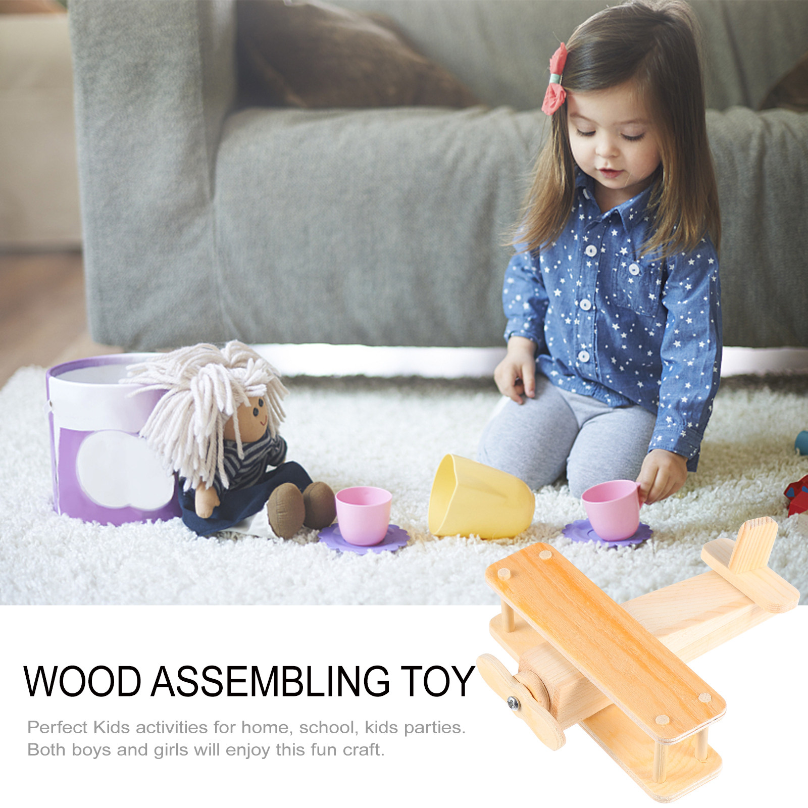 1Set Wooden Glider DIY Assembl - Kids Education Activities recension och pris