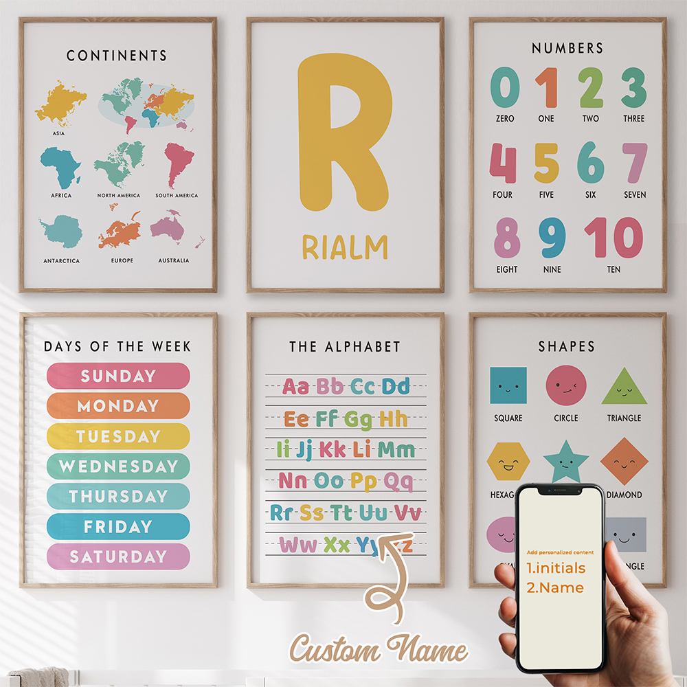 6pcs Personalized Education Le - Kids Education Name recension och pris