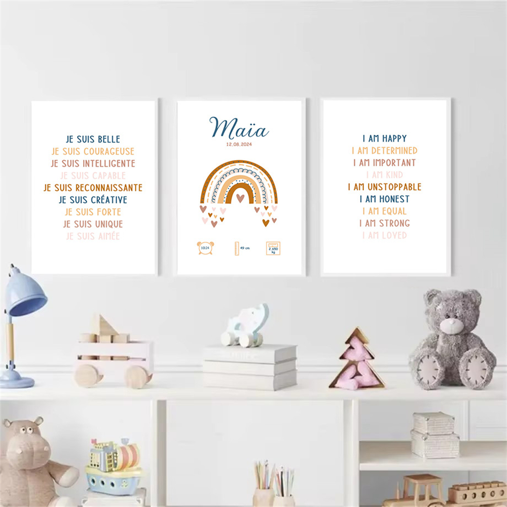 Custom Baby Name Birth Poster  - Kids Education Name recension och pris