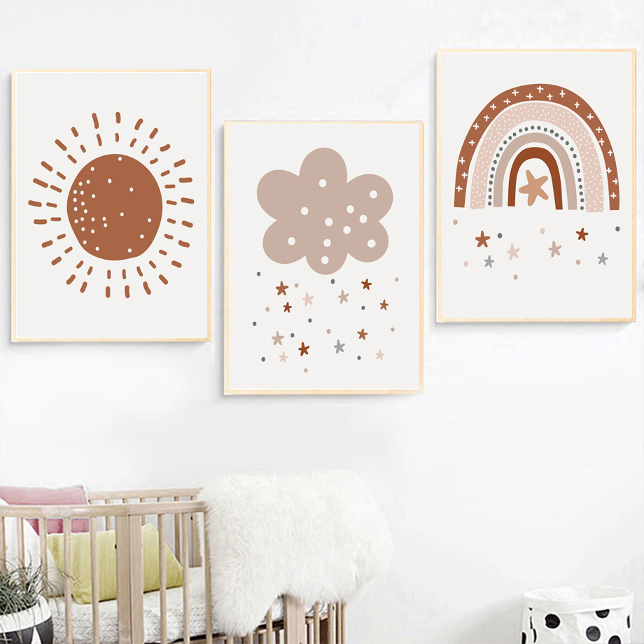 Boho Nursery Poster Canvas Pri - Kids Education Name recension och pris
